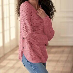 VENUS Pink Knit Crew Neck Sweater